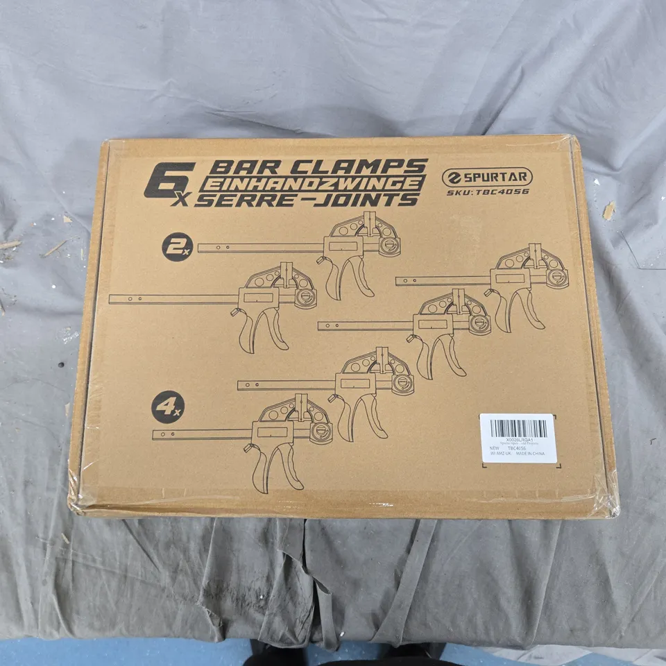 SPURTAR BAR CLAMPS SET – 6 BAR CLAMPS IN BOX - BOXED 