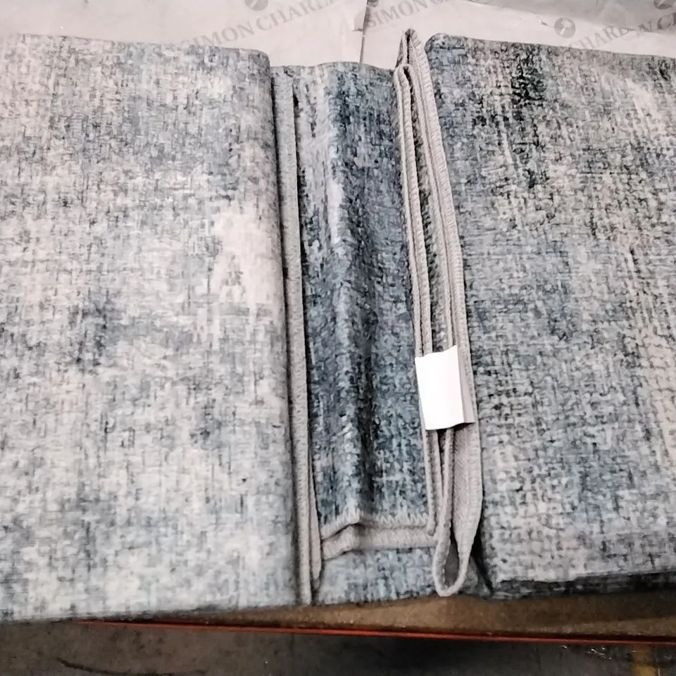 BOXED MINDEN MACHINE WOMEN/POWER LOOMED BLUE RUG 6X9