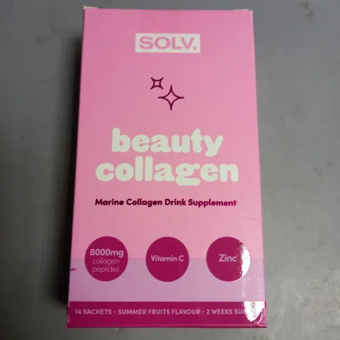 SOLV. BEAUTY COLLAGEN MARINE COLLAGEN DRINK SUPPLEMENT 14 SACHETS SUMMER FRUITS FLAVOUR
