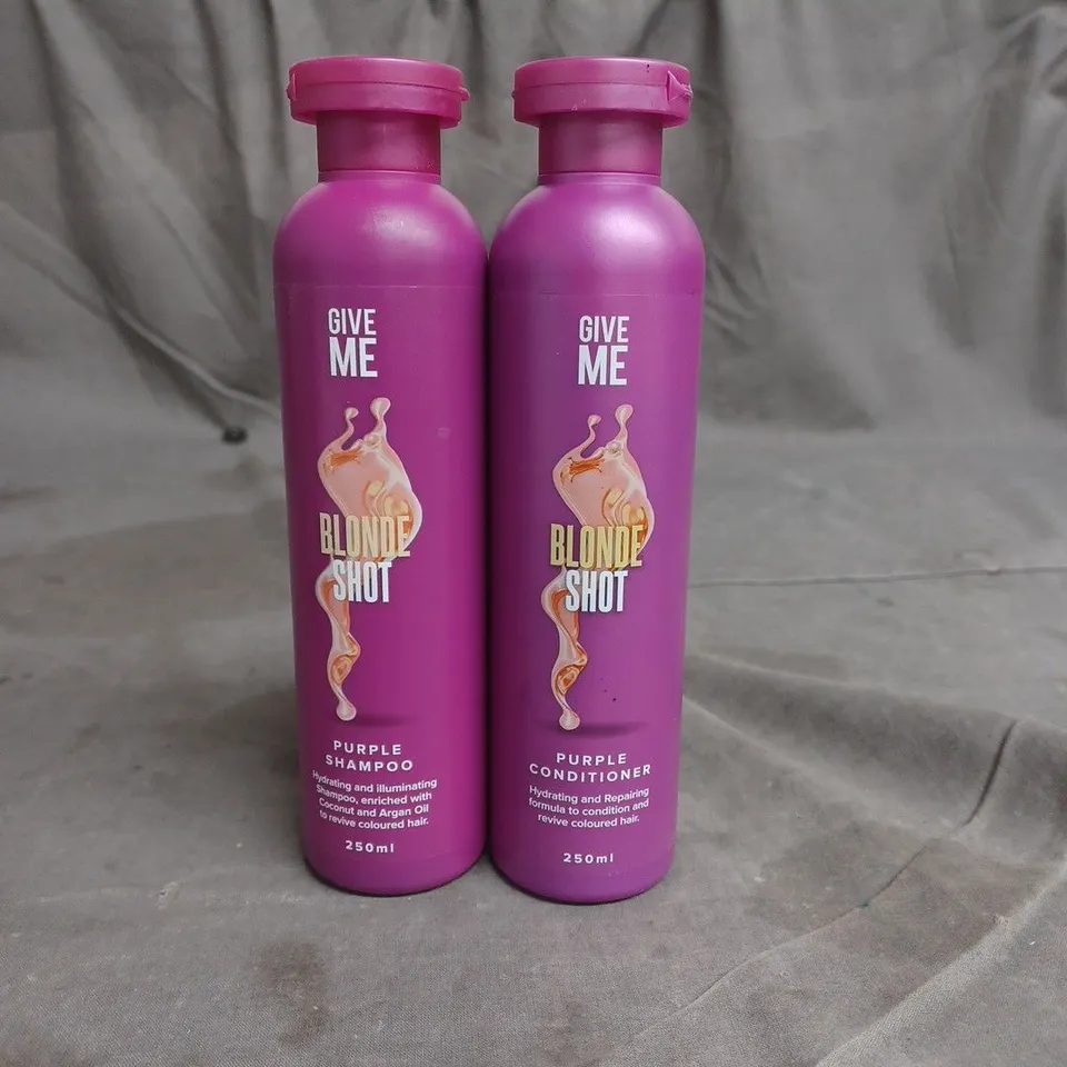 GIVE ME BLONDE SHOT PURPLE SHAMPOO AND CONDITIONER 250ML