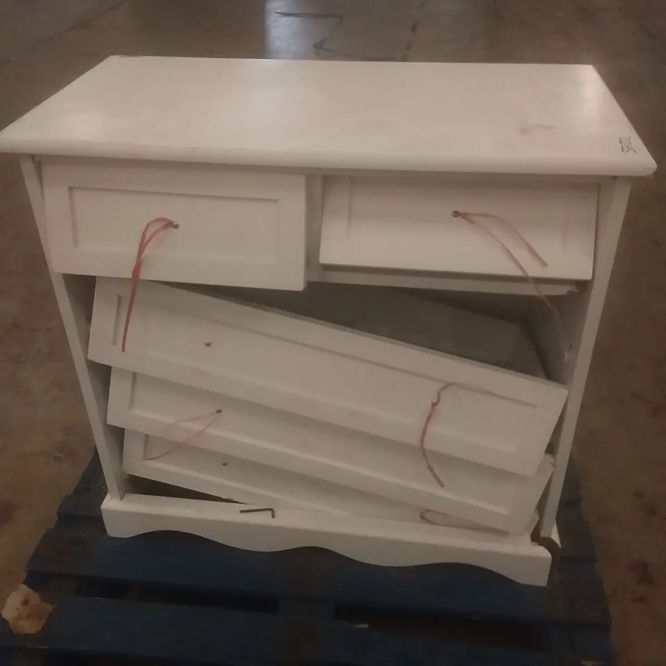 WHITE 5 DRAWER CHESTCOF DRAWERS