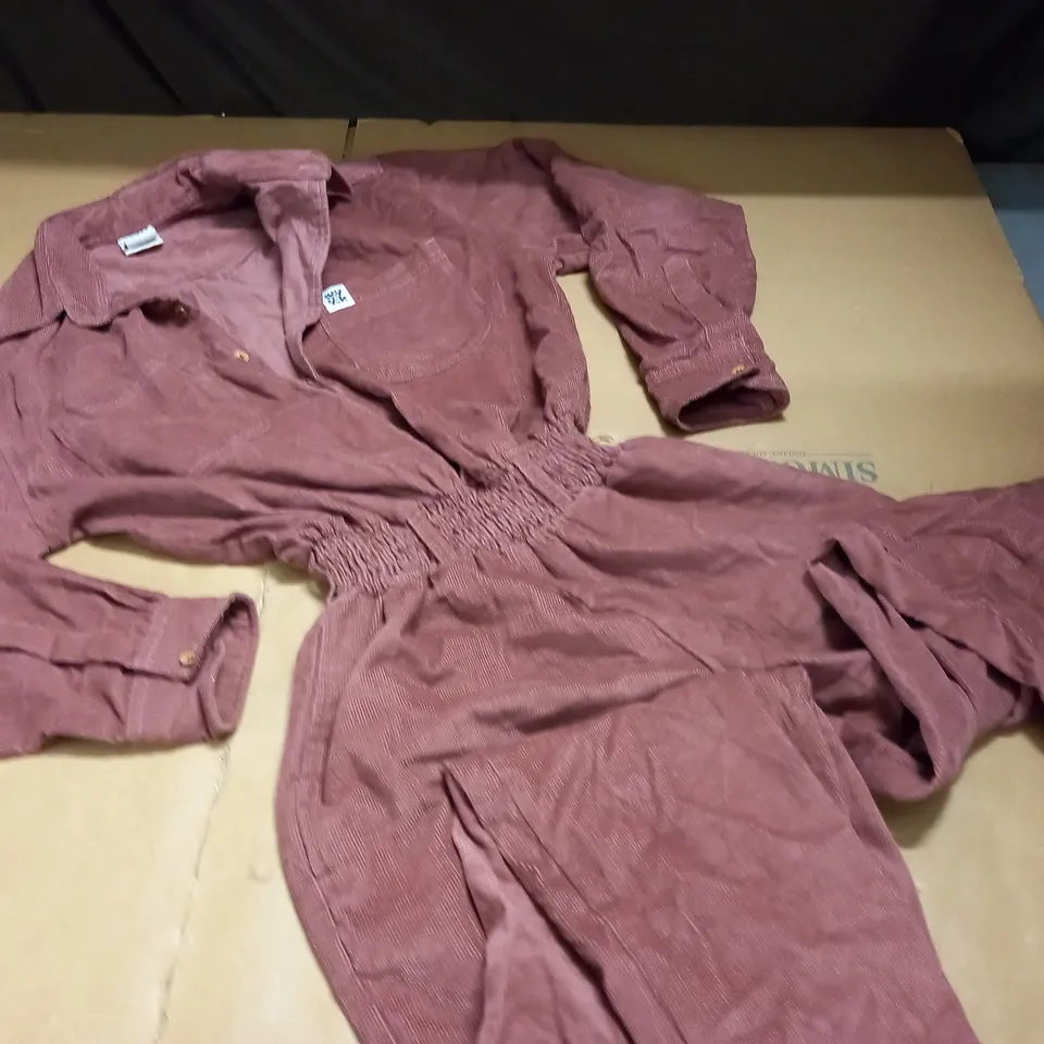 LUCY & YAK CORDED COVERALLS IN CLAY - SMALL
