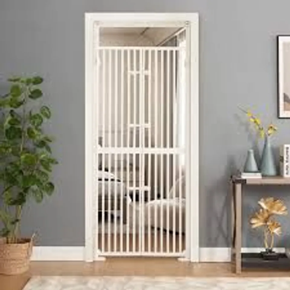 BOXED KRAVITZ ADJUSTABLE WALL MOUNTED PET GATE WITH DOOR (1 BOX)