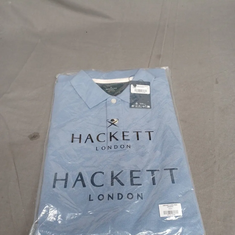 BAGGED HACKETT LONDON HERITAGE POLO SHIRT SIZE L