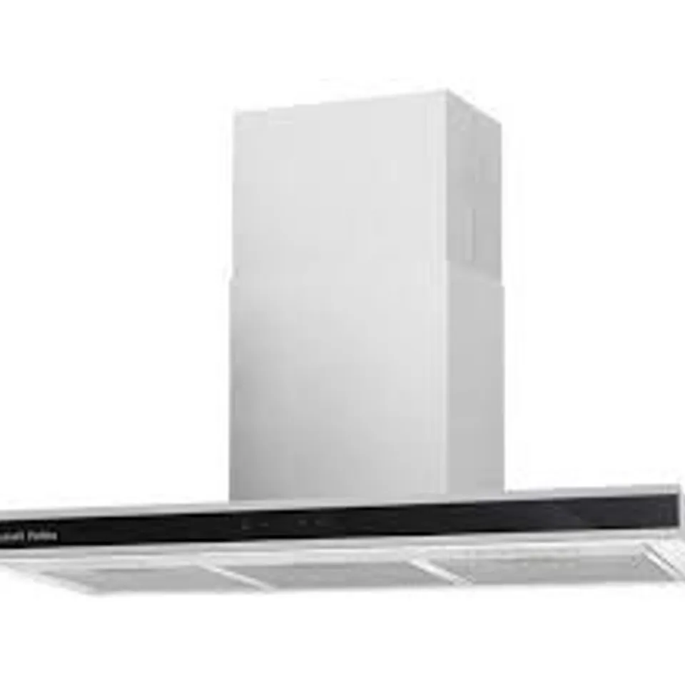 BOXED RUSSELL HOBBS 90CM T-SHAPED COOKER HOOD IN STAINLESS STEEL WITH 3 SPEED SETTINGS, 3X WASHABLE ALUMINIUM FILTERS, EXTRACTION OR RECIRCULATION, BOOST FUNCTION, LED LIGHTS A++ ENERGY RATING, RHGCH9