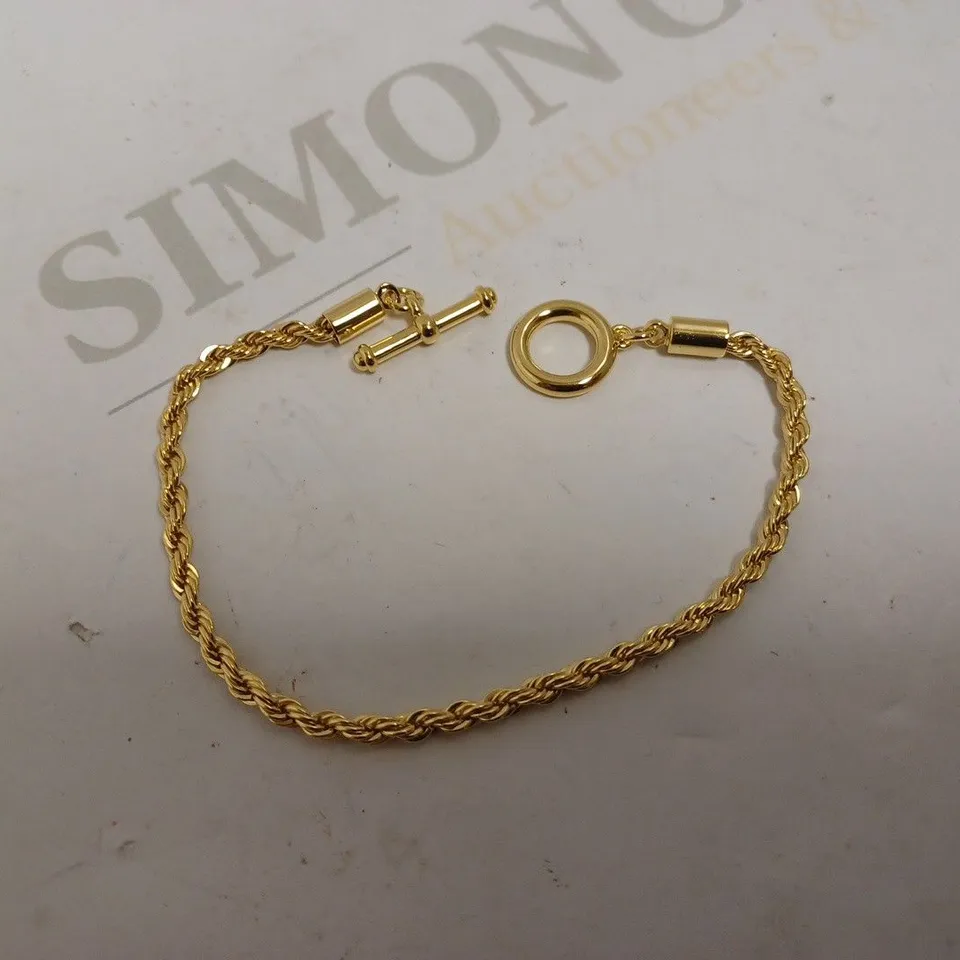 VALE ROPE T-BAR CHAIN - GOLD EFFECT
