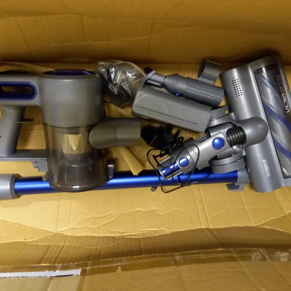TOWER T513003 VL30 CORDLESS 3-IN-1 VACUUM CLEANER, BLUE & GREY