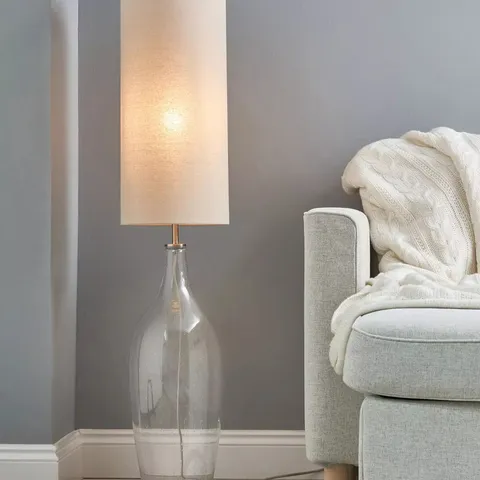 BOXED BUBBLE GLASS FLOOR LAMP - COLLECTION ONLY