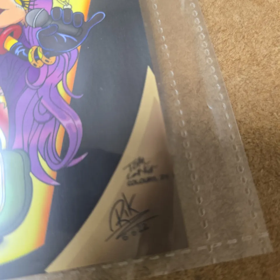 SONIC THE HEDGEHOG POSTER PRINT – COLOURFUL ENSEMBLE, SIGNED 