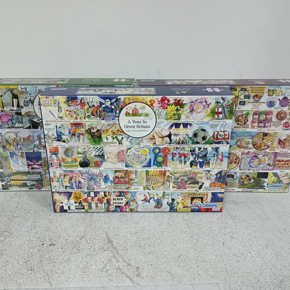 LOT OF 3 GIBSON 1000-PIECE JIGSAW PUZZLES