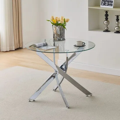BOXED BHEVIN ROUND 90CM L DINING TABLE
