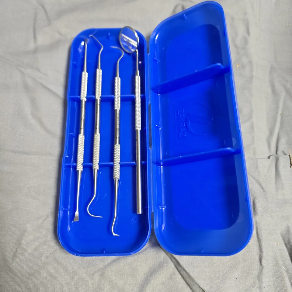 APPROXIMATELY 20 ZAYRAZ ORAL HYGIENE KIT – FOUR TOOLS INCLUDED (BLUE CASE)