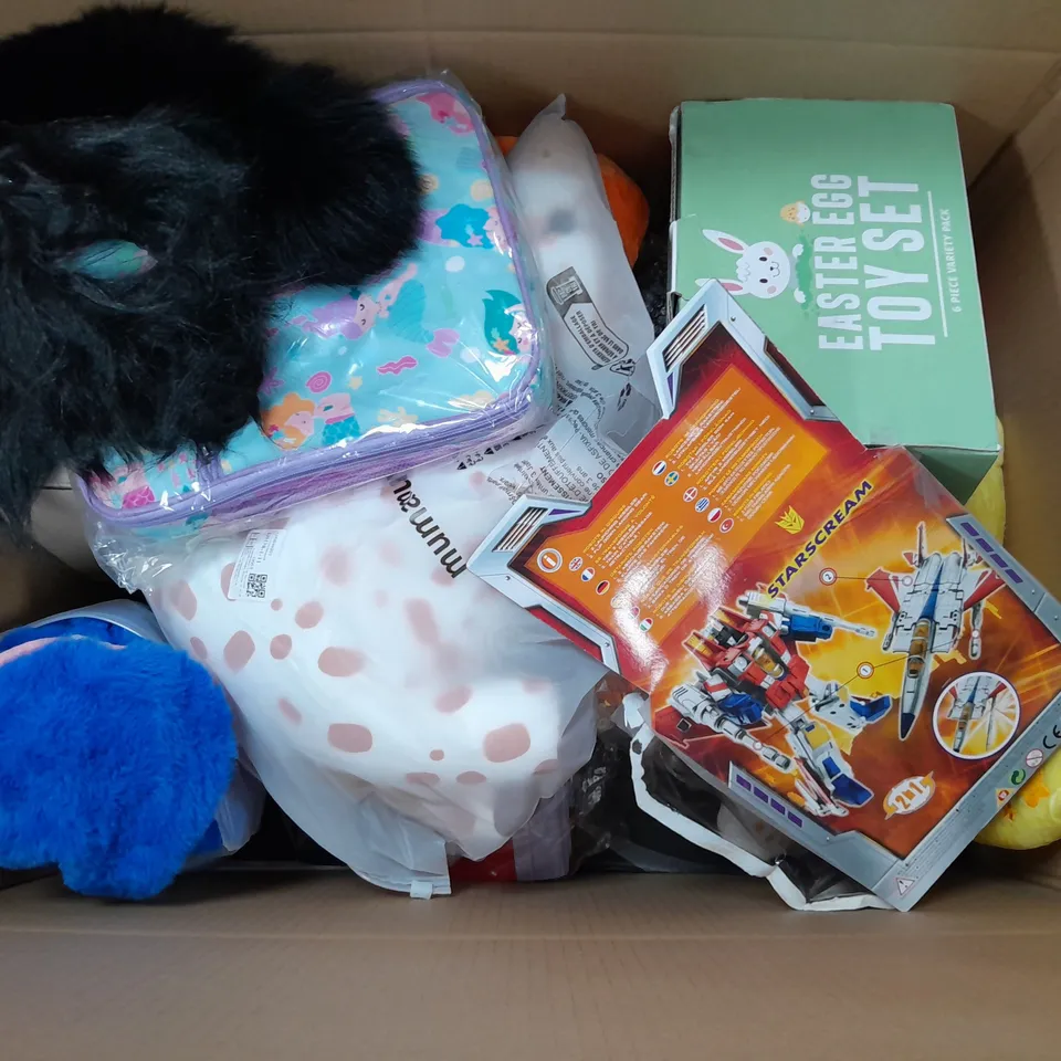 APPROXIMATELY 20 ASSORTED TOYS & GAMES TO INCLUDE BOUNY BALLS, MAGIC TRICKS SET, APHMAU PLUSH, ETC
