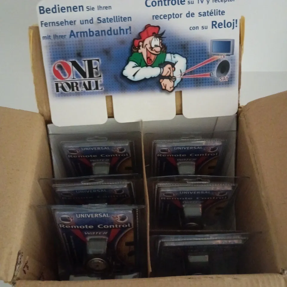 BOX OF 6 UNIVERSAL REMOTE CONTROL WATCHES