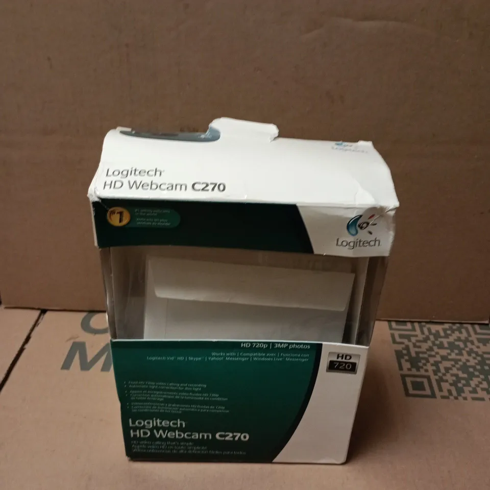 LOGITECH HD WEBCAM C270 – BOXED WITH USB CABLE AND SOFTWARE CD
