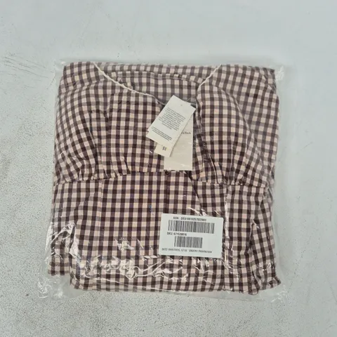 BAGGED ABERCROMBIE & FITCH WOMEN'S CHECK DRESS IN BROWN SIZE SMALL