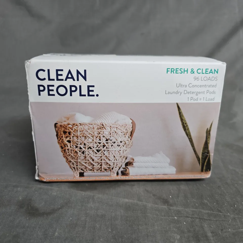 CLEAN PEOPLE LAUNDRY PODS – FRESH & CLEAN, 96 LOADS