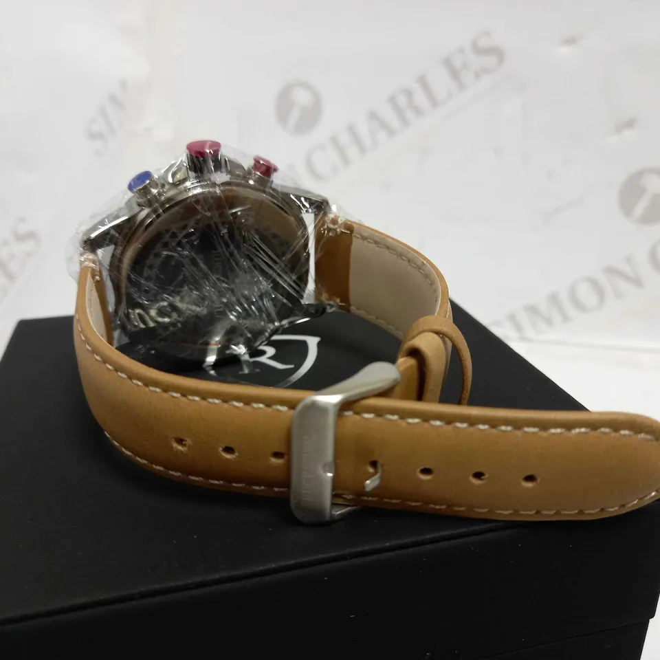RUCKSTUHL TRIPLE DIAL LEATHER STRAP WATCH RRP £560