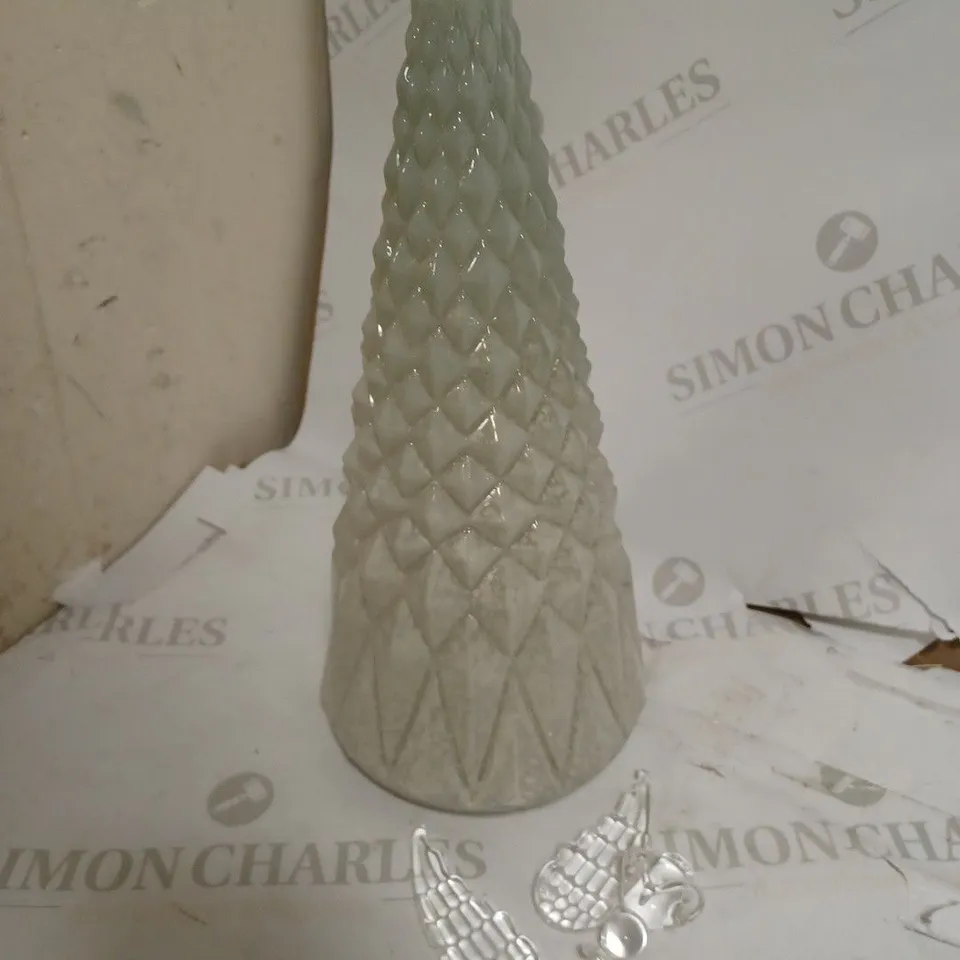 PEARLISE DECORATIVE TREE WITH CRYSTAL ANGEL