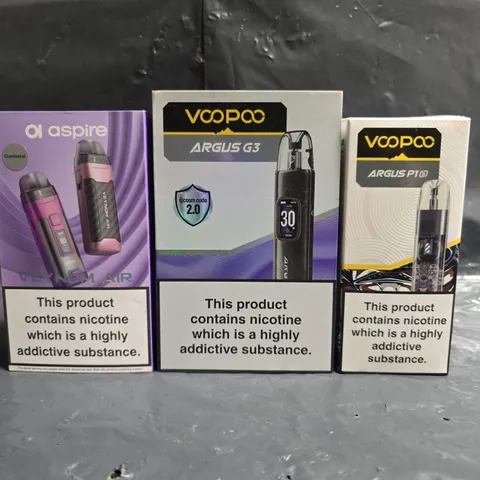 BOX OF APPROXIMATELY 20 ASSORTED E-CIGARETTE AND VAPING PRODUCTS TO INCLUDE VOOPOO, ASPIRE, ETC - COLLECTION ONLY