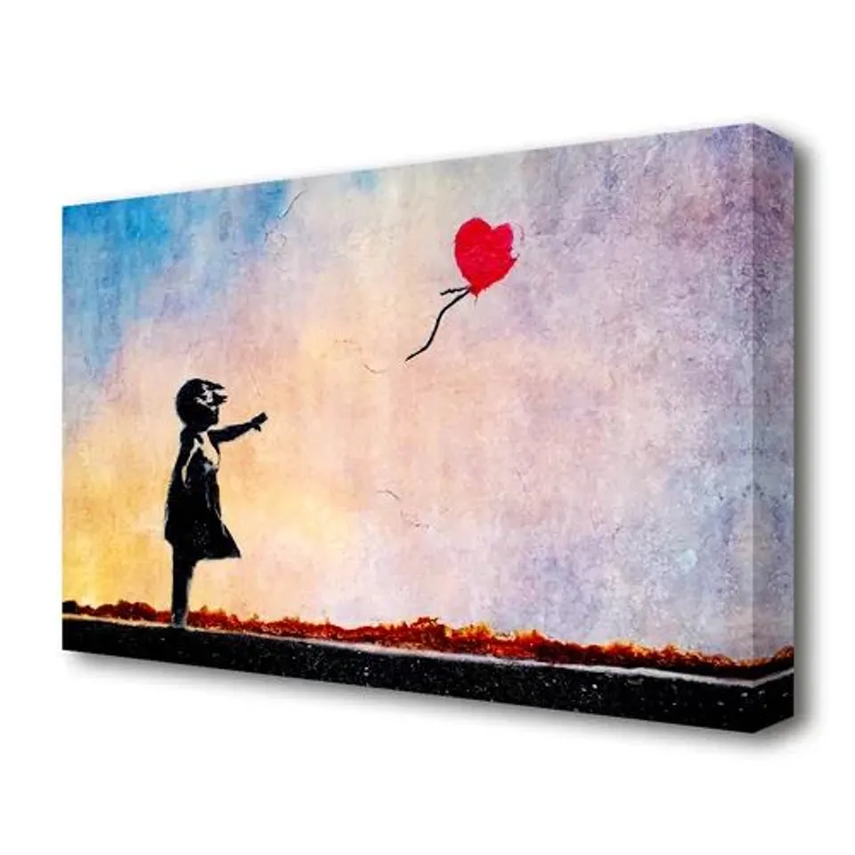 BOXED LOVE HEART BALLOON SUNSET BY BANKSY