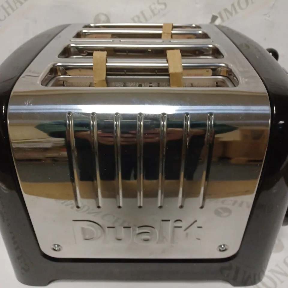 DUALIT 46205 4 SLOT LITE TOASTER IN BLACK FINISH