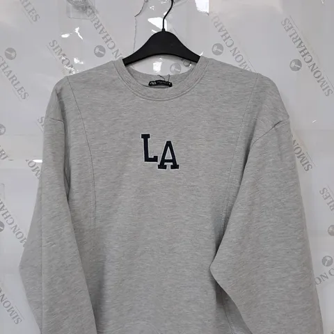 ZARA LA SWEATSHIRT IN GREY SIZE M