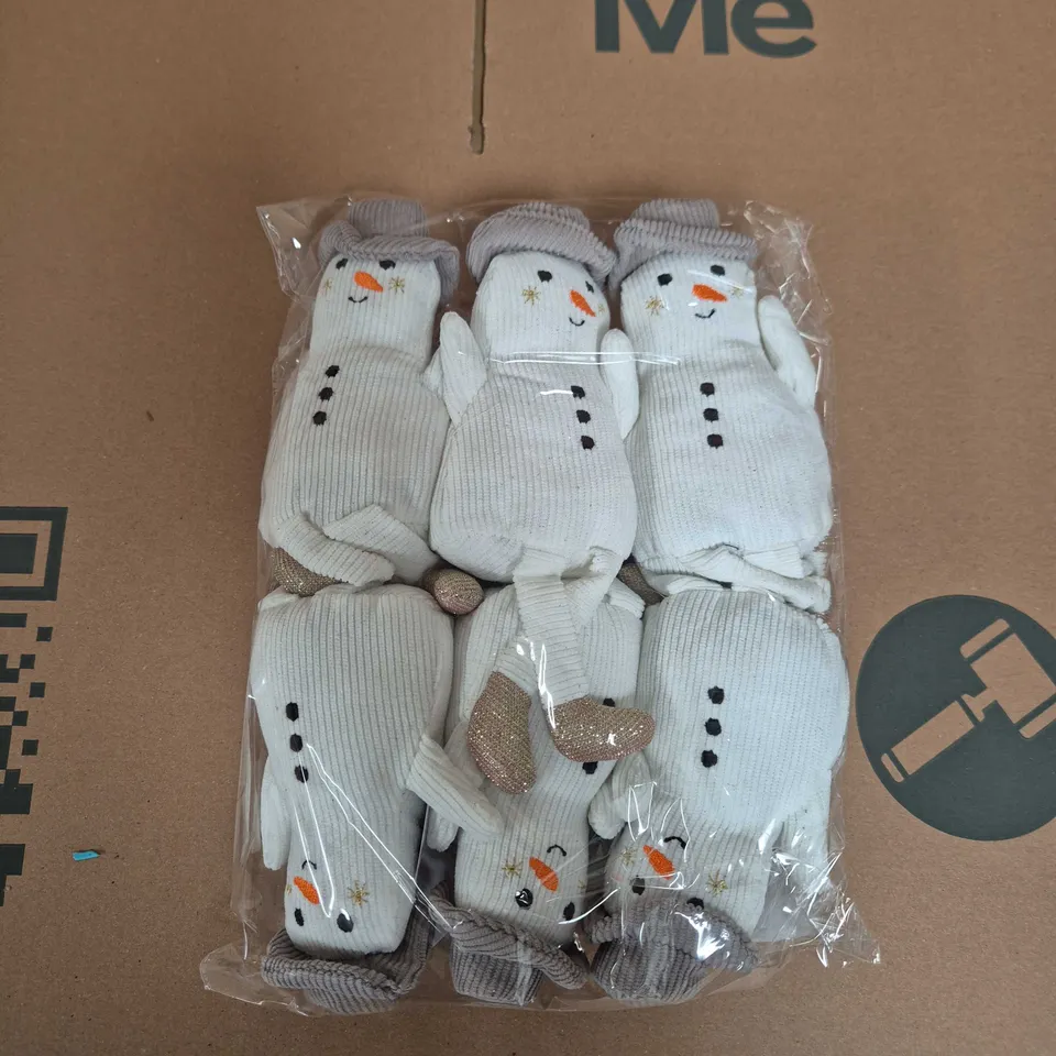BOX OF APPROX 144 GISELA GRAHAM LONDON SNOWMAN FABRIC SHELF SITTER