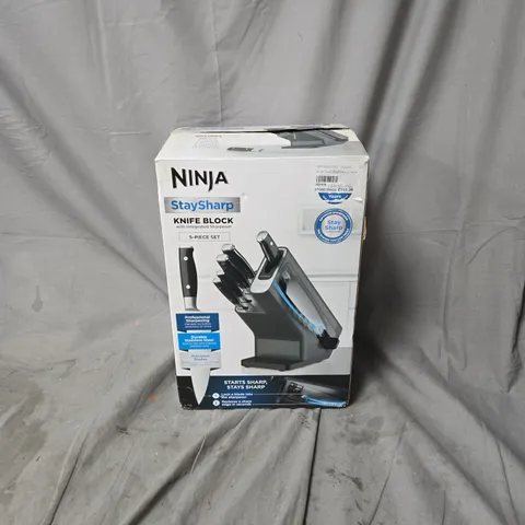 NINJA FOODI STAYSHARP 5 PIECE KNIFE BLOCK WITH INTEGRATED SHARPENER K32005UK- COLLECTION ONLY
