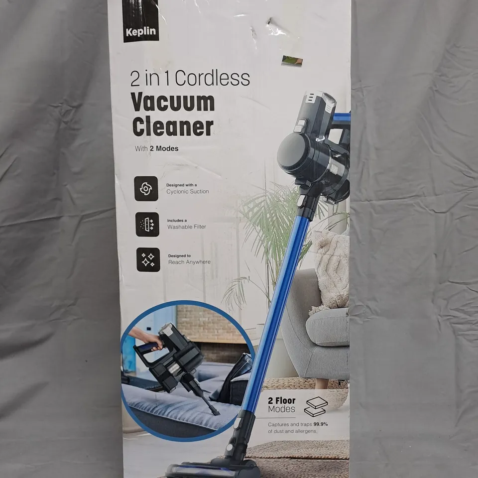 KEPLIN 2-IN-1 CORDLESS VACUUM CLEANER – BOXED