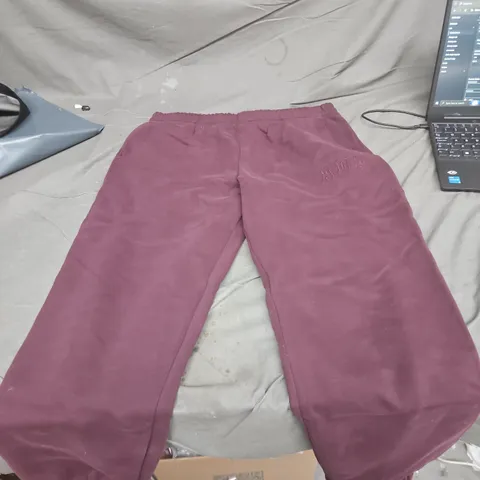 ADANOLA BURGUNDY ORGANIC COTTON JOGGERS – SIZE L