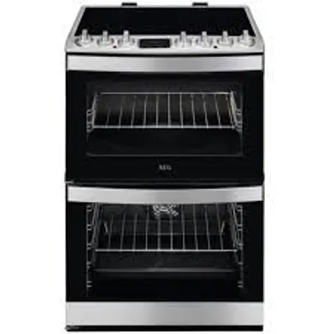 AEG DOUBLE OVEN COOKER WITH 4 ZONE INDUCTION HOB STAINLESS STEEL Model CIB6732ACM