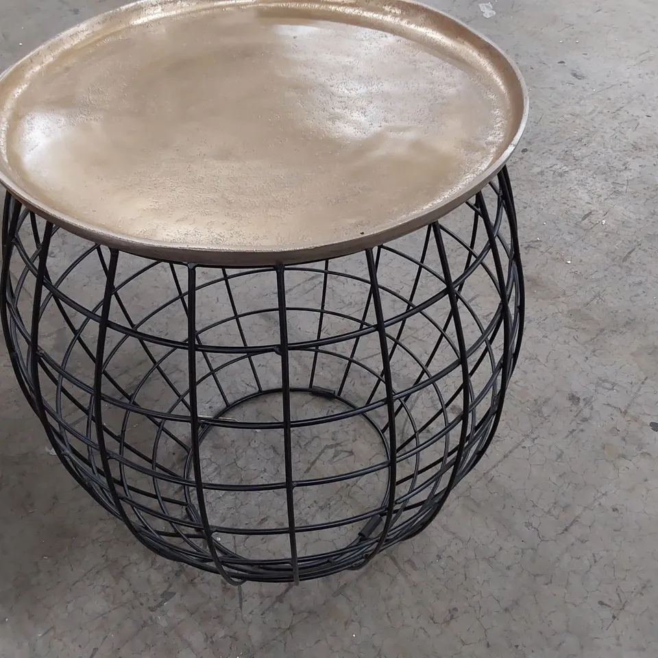 BOXED BRAND NEW DESIGNER METAL SIDE TABLE 