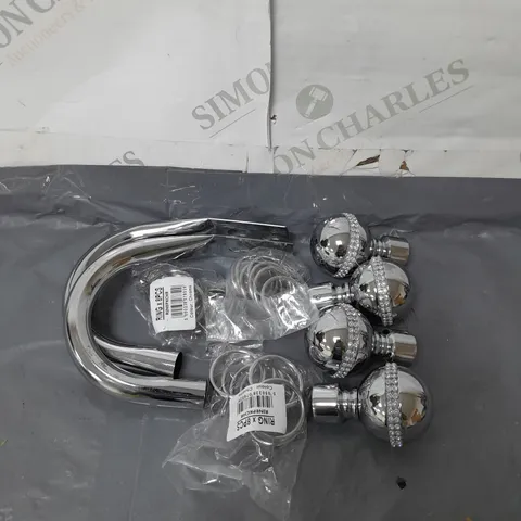 LOT OF APPROX. 9 CURTAIN POLE ACCESSORIES WITH CRYSTAL DETAIL