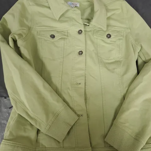 DENIM & CO. COMFY DENIM STYLE JACKET WITH COLLAR - S