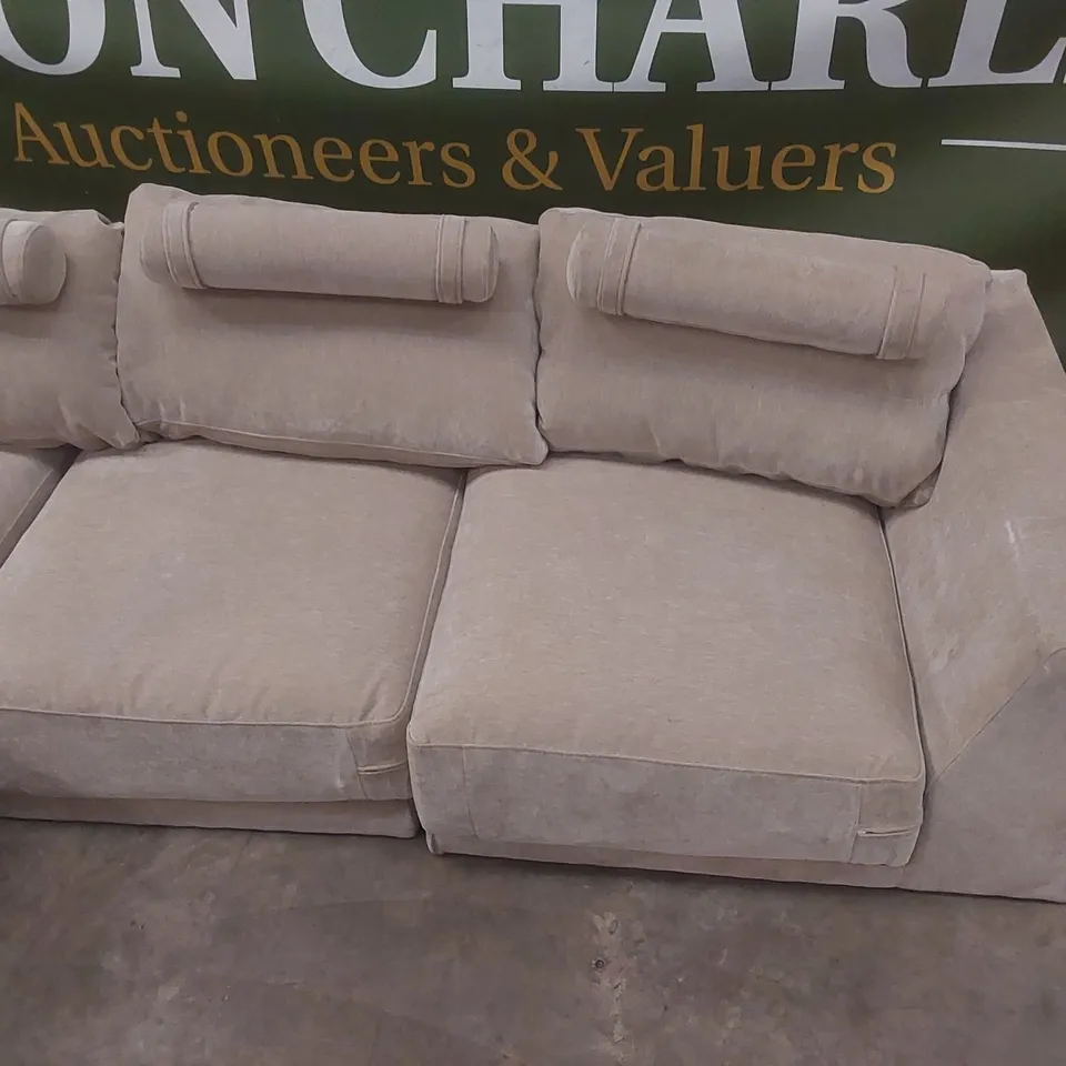 QUALITY DANETTI EDEN CHAMPAGNE CHENILLE MODULAR CORNER SOFA 