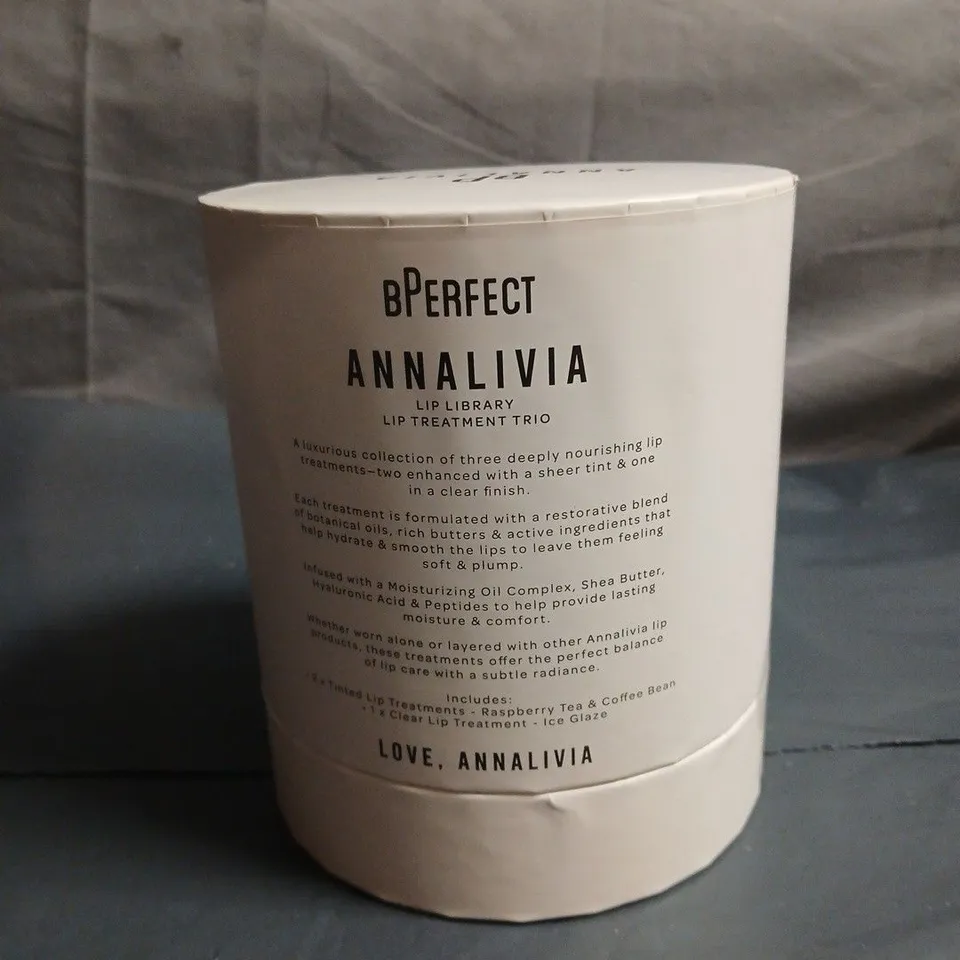 BPERFECT ANNALIVIA LIP LIBRARY LIP TREATMENT TRIO SET, SEALED