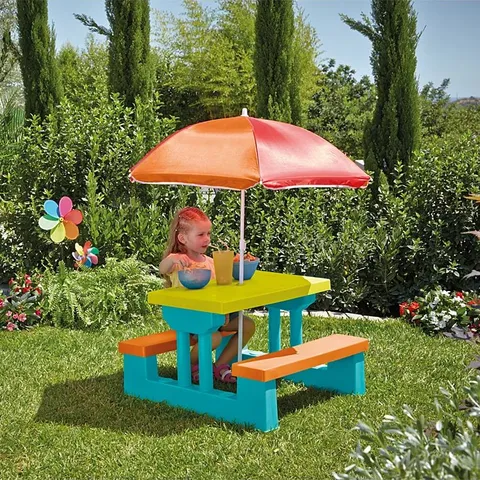 BOXED KIDS BENCH WITH PARASOL