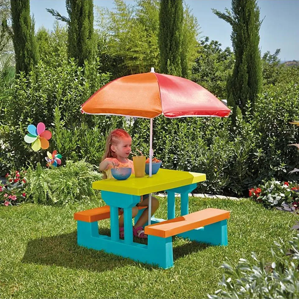BOXED KIDS BENCH WITH PARASOL