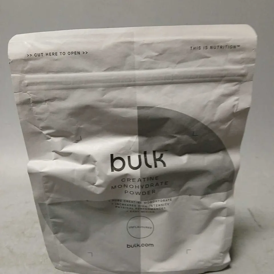 BULK CREATINE MONOHYDRATE POWDER UNFLAVOURED - (500g)