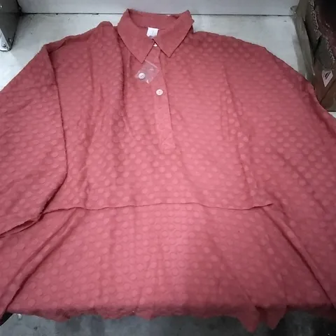 BOX OF 5 WYNNE LAYERS RED-PINK DOTTED WOMEN'S SHIRTS EXTRA-LARGE