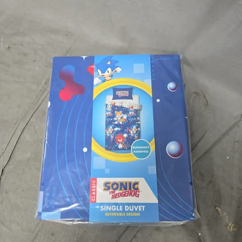 SONIC THE HEDGEHOG CLASSIC SINGLE DUVET COVER SET – REVERSIBLE DESIGN