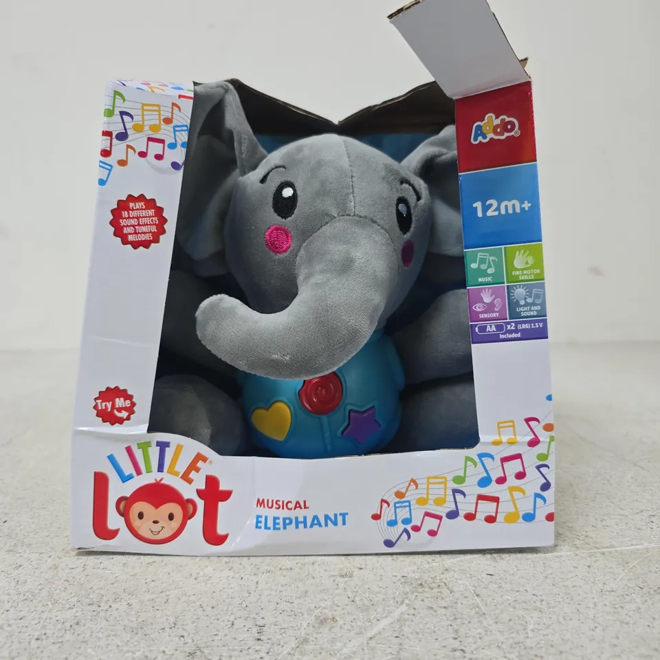 LITTLE LOT MUSICAL ELEPHANT PLUSH TOY
