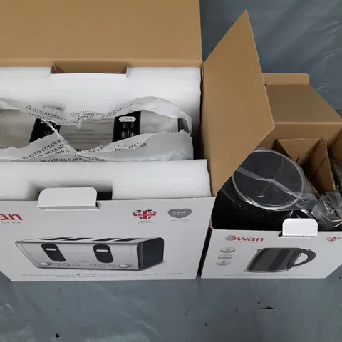 BOXED SWAN KETTLE & TOASTER 4-SLICE TWIN PACK