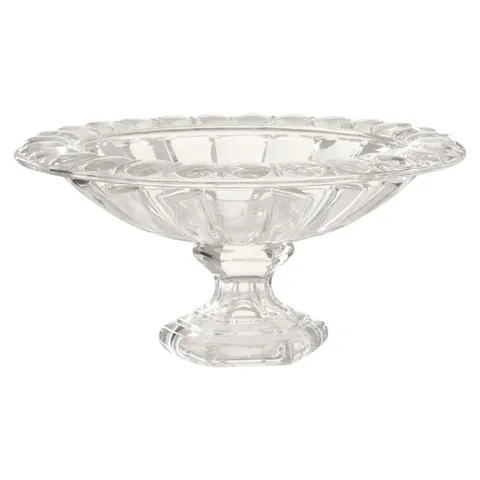 BOXED SAVITA DECORATIVE GLASS CLEAR FRUIT BOWL (1 BOX)