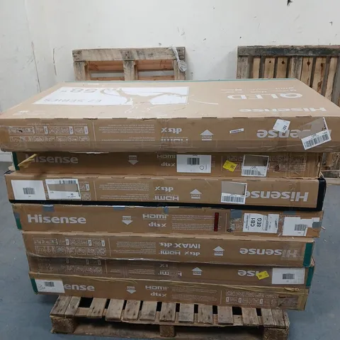 PALLET OF 7 BOXED TELEVISIONS - COLLECTION ONLY 