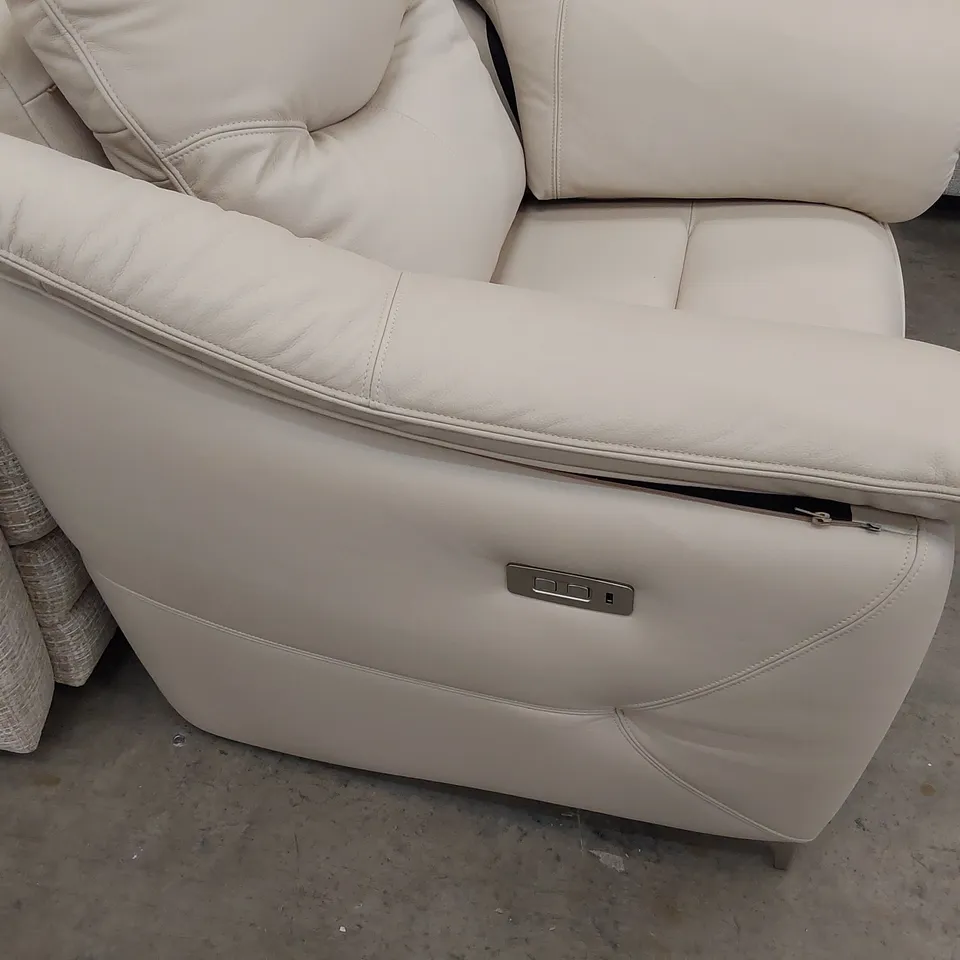 QUALITY BRITISH DESIGNER G PLAN JACKSON POWER RECLINING EASY CHAIR CAMBRIDGE STONE LEATHER 