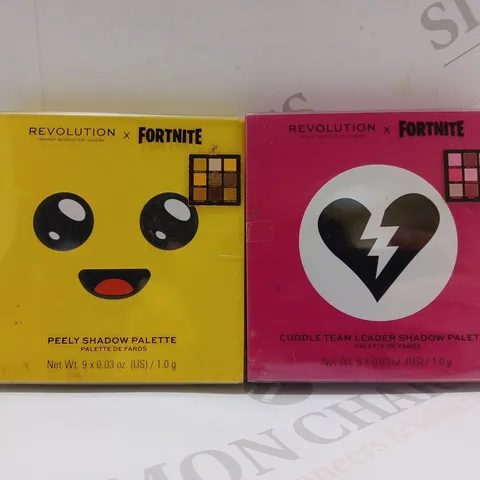 SET OF 2 REVOLUTION X FORTNITE TO INCLUDE - CUDDLE TEAM LEADER SHADOW PALETTE - PELLY SHADOW PALETTE