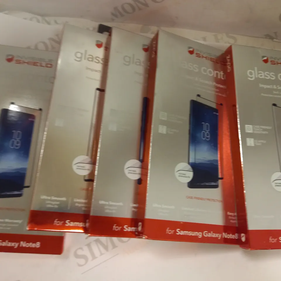 APPROXIMATELY 50 ASSORTED INVISIBLE SHIELD GLASS CONTOUR IMPACT & SCRATCH PROTECTION