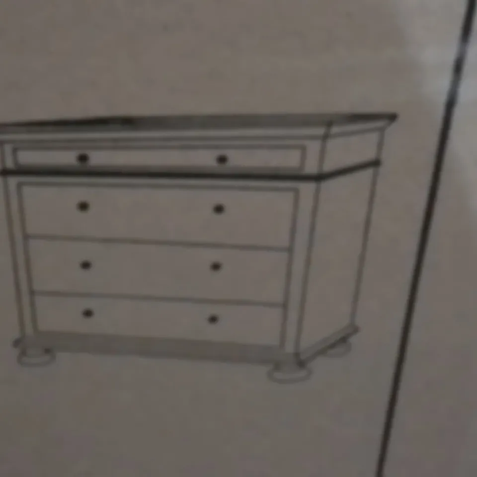 BRAND NEW HOMESDIRECT365 BAKERSFIELD GREY FRENCH STYLE CHEST OF DRAWERS